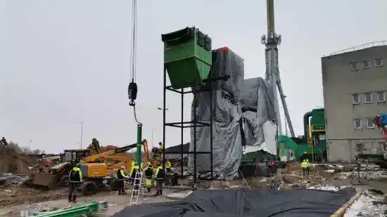 obsługa geodezyjna przy budowie kotłowni